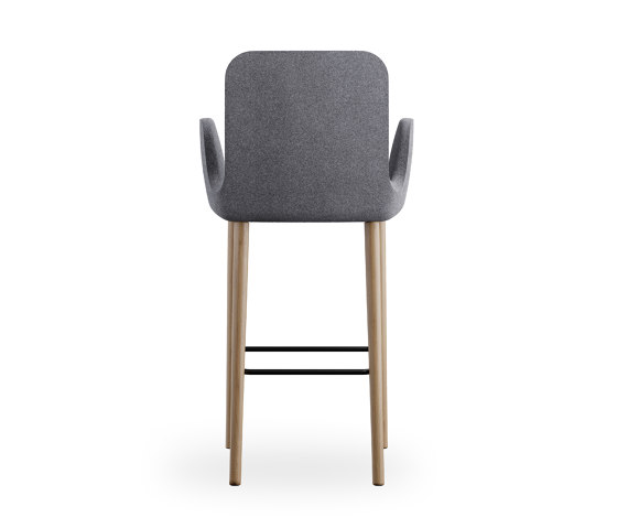 sofie - Barstool with armrests, 4 wooden feet  | Bar stools | Rossin srl