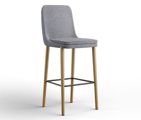 sofie - Barstool, 4 wooden feet, high back | Bar stools | Rossin srl