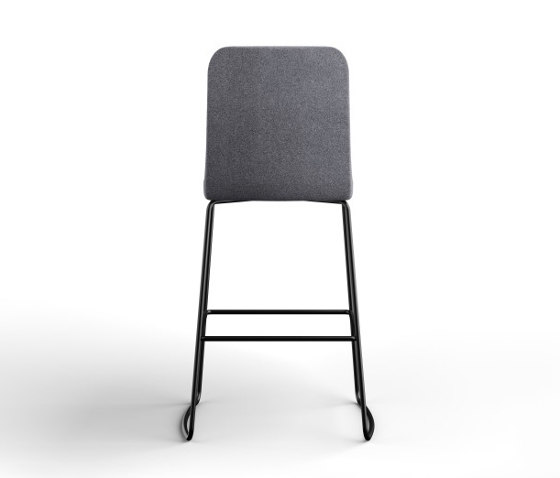 sofie - Barstool, sled metal base black, high back | Bar stools | Rossin srl