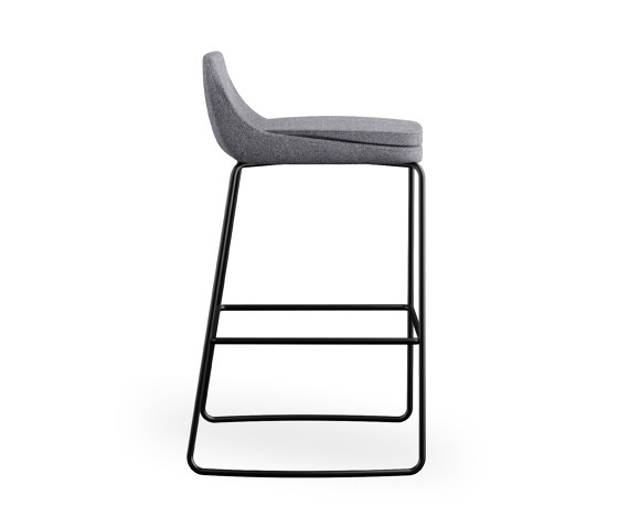 sofie - Barstool, sled metal base black, low back | Bar stools | Rossin srl