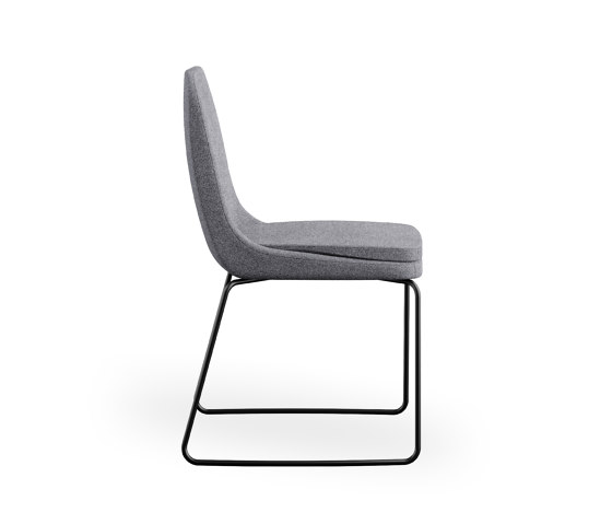 sofie - Chair, sled metal base black, high back | Chairs | Rossin srl