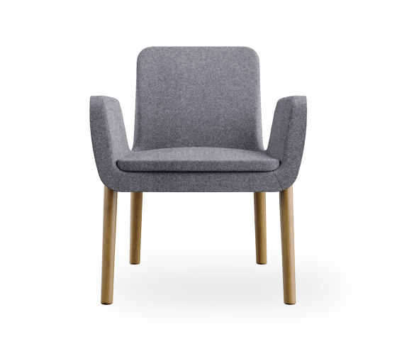 sofie - Lounge chair, 4 wooden legs | Sillas | Rossin srl
