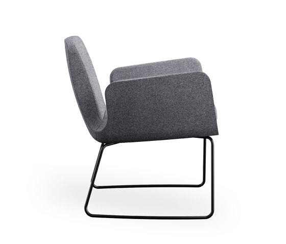 sofie - Lounge chair, sled metal base black | Sillas | Rossin srl