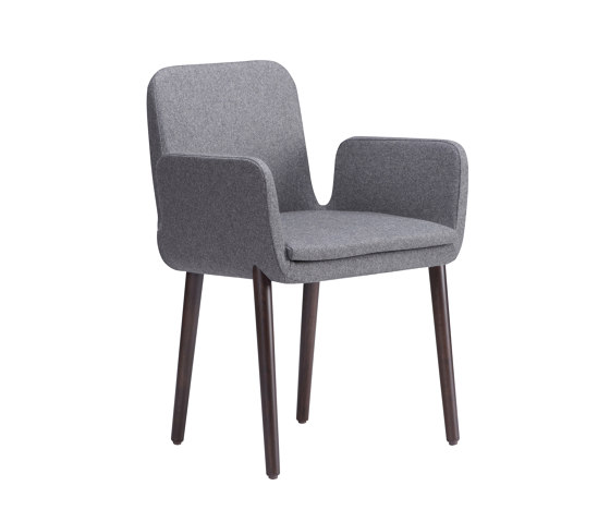 sofie - Small armchair, 4 wooden legs | Chairs | Rossin srl