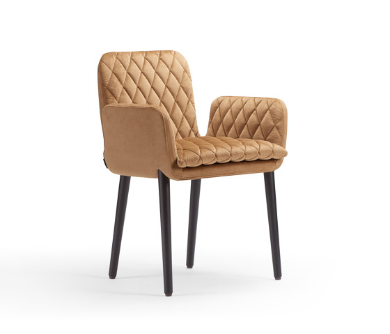 sofie - Small armchair, 4 wooden legs | Sillas | Rossin srl