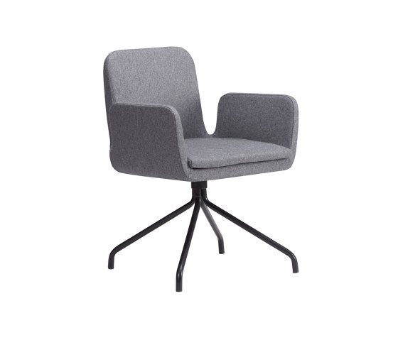 sofie - Small armchair, with swivel black base | Sillas | Rossin srl