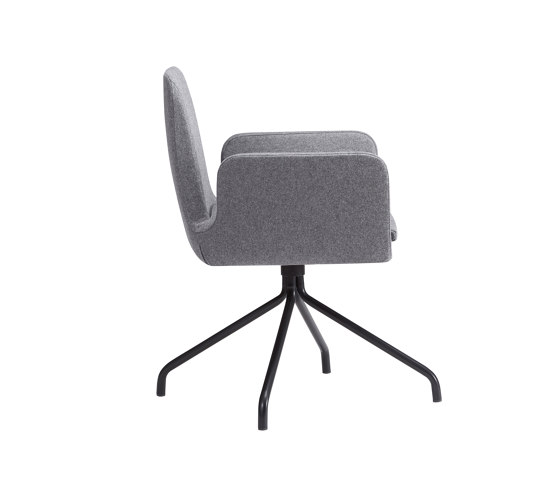 sofie - Armlehnstuhl mit Dreh-UG schwarz | Stühle | Rossin srl