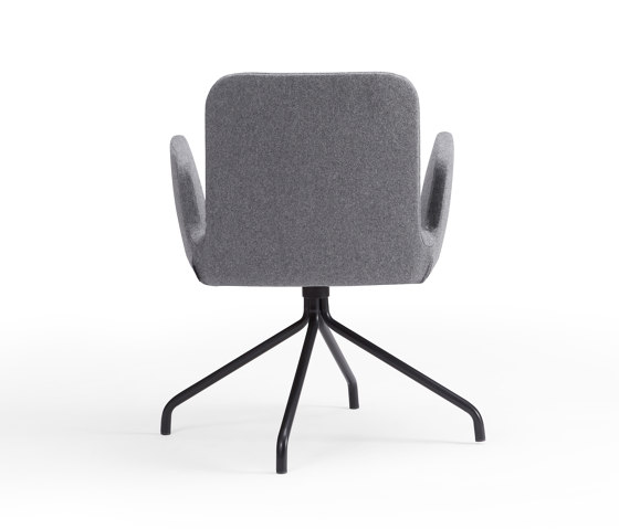 sofie - Small armchair, with swivel black base | Sillas | Rossin srl