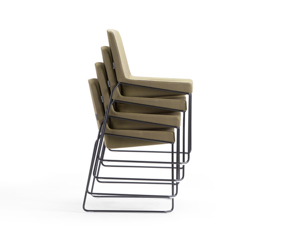 tonic metal - Chair stackable, sled pedestal chrome plated | Sillas | Rossin srl