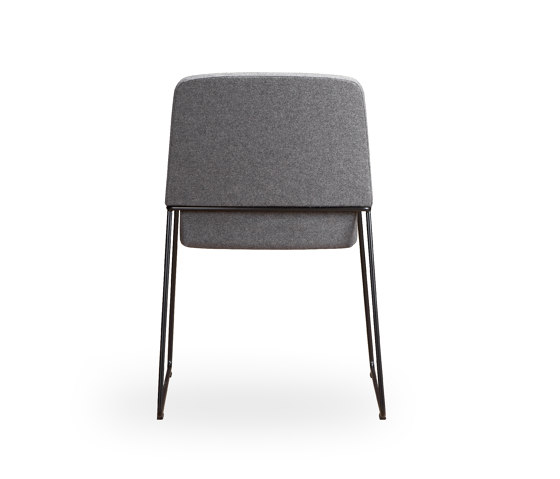 tonic metal - Chair, sled pedestal varnished black | Chairs | Rossin srl
