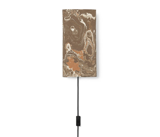 Argilla Wall Lamp Rectangular - Marble Mocha | Appliques murales | ferm LIVING
