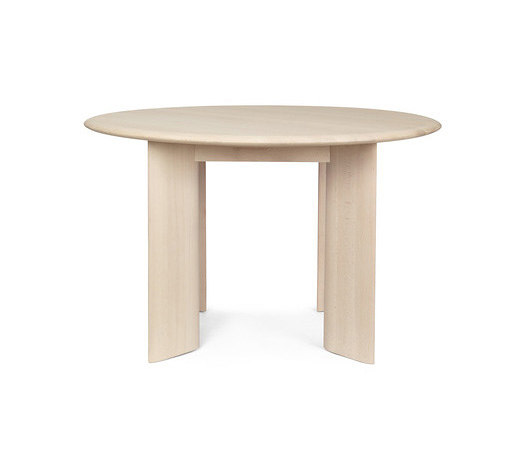 Bevel Round Table Ø 117  - White Oiled Beech | Tables de repas | ferm LIVING