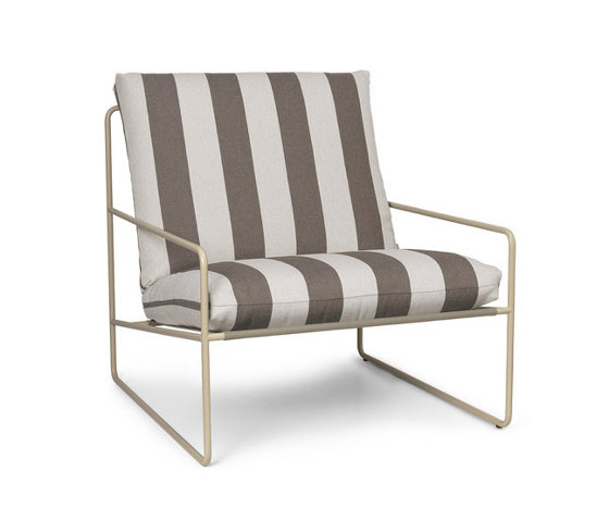 Desert 1-seater Stripe - Cashmere/Chocolate | Armchairs | ferm LIVING