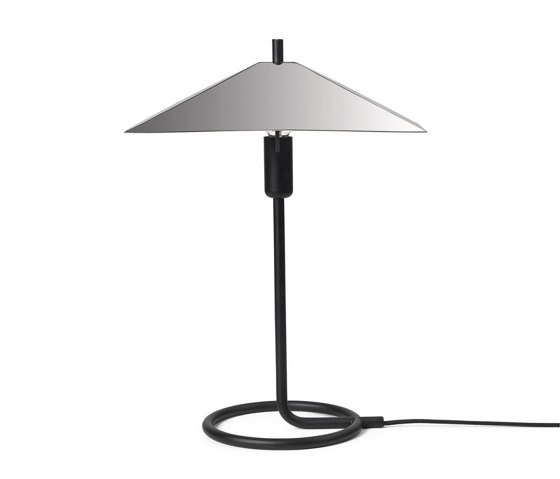 Filo Table Lamp Square - Black/Mirror Polished | Tischleuchten | ferm LIVING