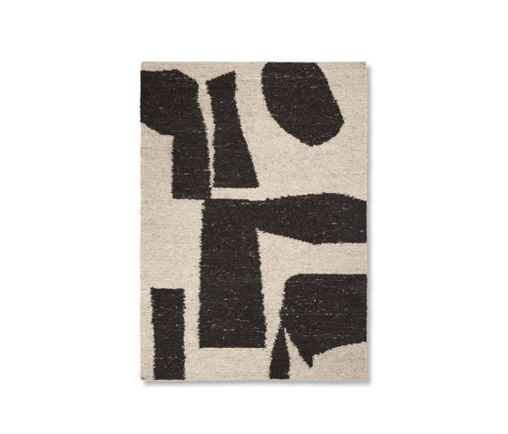 Piece Rug - 140 x 200 - Off-white/Coffee | Tapis / Tapis de designers | ferm LIVING