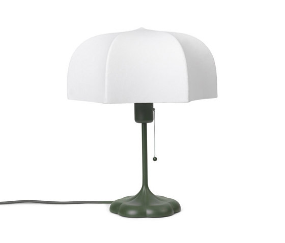 Poem Table Lamp - White/Grass green | Tischleuchten | ferm LIVING