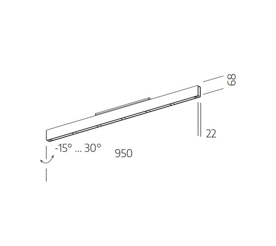 c.Blade spot L GB Linse 75° soft beam | Pure Gold | Deckenleuchten | CHRISTOPH