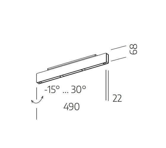 c.Blade spot M BroB Linse 50° soft beam | Brushed Bronze | Deckenleuchten | CHRISTOPH