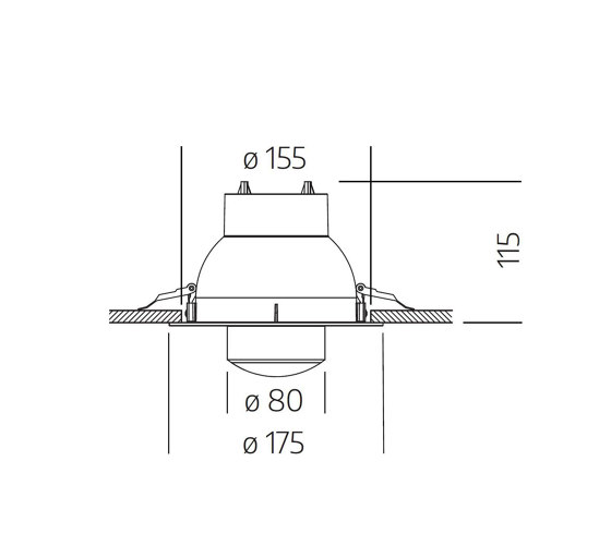 c.Jet Recessed Bro Lens 15 ° -60 ° Zoom installation head B | Brushed Bronze/Stealth Black | Lampade soffitto incasso | CHRISTOPH