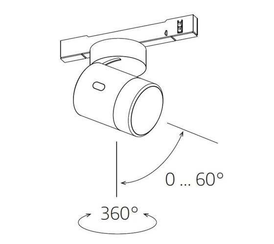 c.Jet track GW Linse 75° contour G | Pure Gold | Lichtsysteme | CHRISTOPH