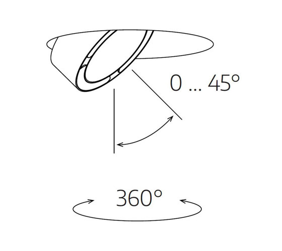 c.Pace Recessed Brow Lens 15 ° Soft Beam | Brushed Bronze | Recessed ceiling lights | CHRISTOPH