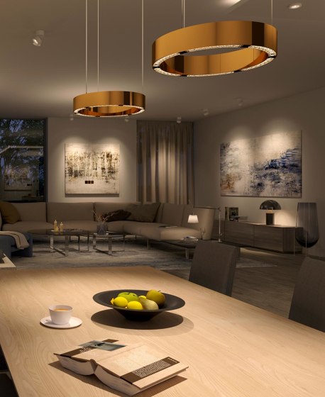 c.Space Pendant G Baldachin W | Pure Gold | Suspended lights | CHRISTOPH