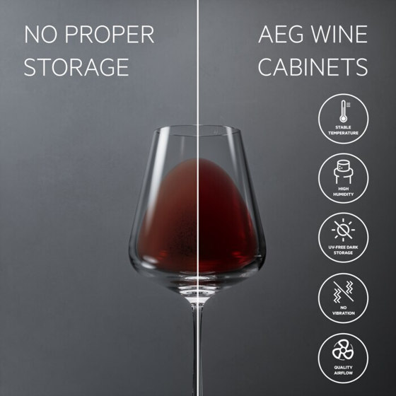 7000 Integrated Under Counter Wine Cabinet 81.8 cm - Black Glossy Glass | Cantinette | Electrolux Group
