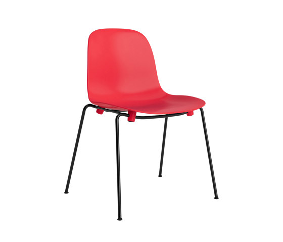 Form Chair Stacking Steel Bright Red | Stühle | Normann Copenhagen