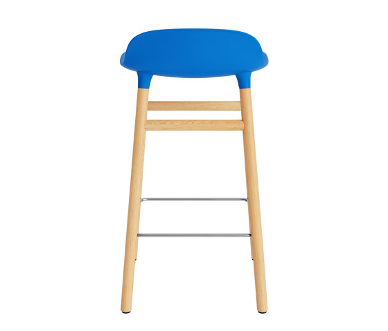 Form Barstool 65 cm Oak Bright Blue | Bar stools | Normann Copenhagen
