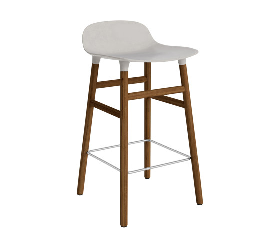 Form Barstol 65 cm Walnut Warm Grey | Bar stools | Normann Copenhagen