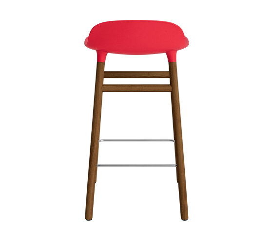 Form Barstol 65 cm Walnut Bright Red | Bar stools | Normann Copenhagen