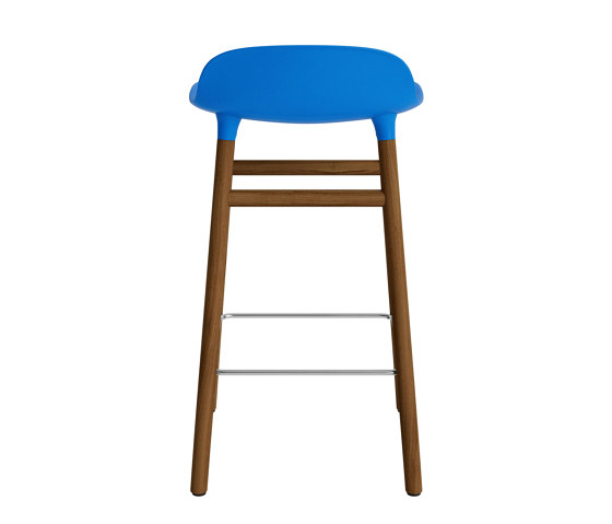 Form Barstol 65 cm Black Walnut Bright Blue | Bar stools | Normann Copenhagen