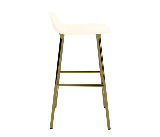Form Barstool 65 cm Brass Cream | Bar stools | Normann Copenhagen