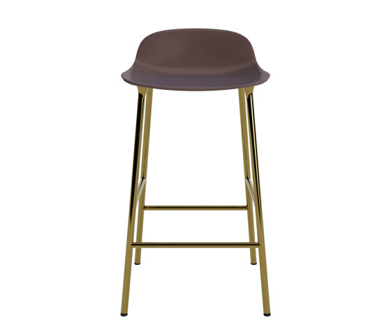 Form Barstool 65 cm Brass Brown | Bar stools | Normann Copenhagen