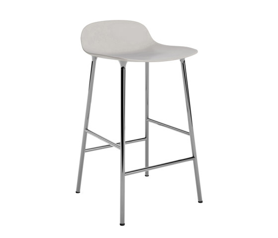 Form Barstool 65 cm Chrome Warm Grey | Bar stools | Normann Copenhagen