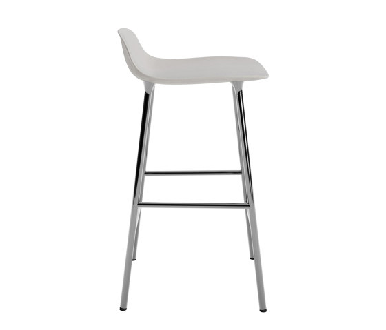 Form Barstool 65 cm Chrome Warm Grey | Bar stools | Normann Copenhagen