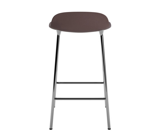 Form Barstool 65 cm Chrome Brown | Taburetes de bar | Normann Copenhagen