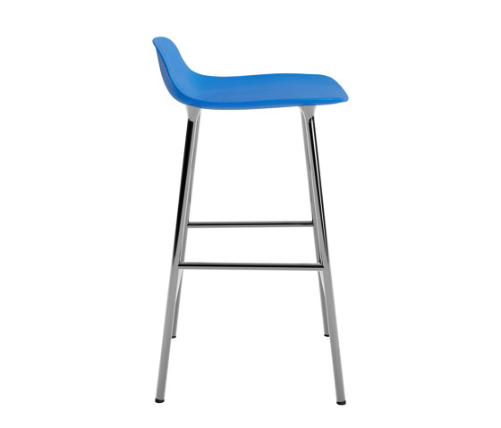 Form Barstool 65 cm Chrome Bright Blue | Bar stools | Normann Copenhagen