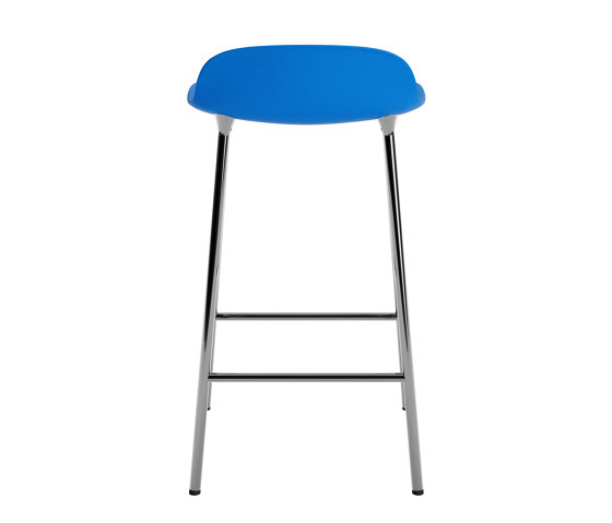 Form Barstool 65 cm Chrome Bright Blue | Taburetes de bar | Normann Copenhagen