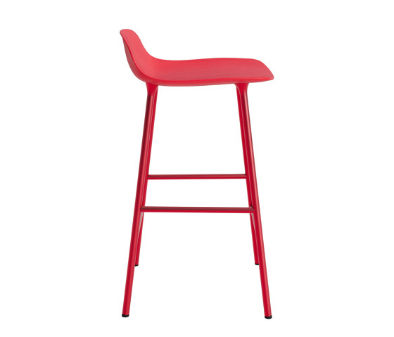 Form Barstool 65 cm Steel Bright Red | Bar stools | Normann Copenhagen
