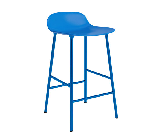 Form Barstool 65 cm Steel Bright Blue | Bar stools | Normann Copenhagen