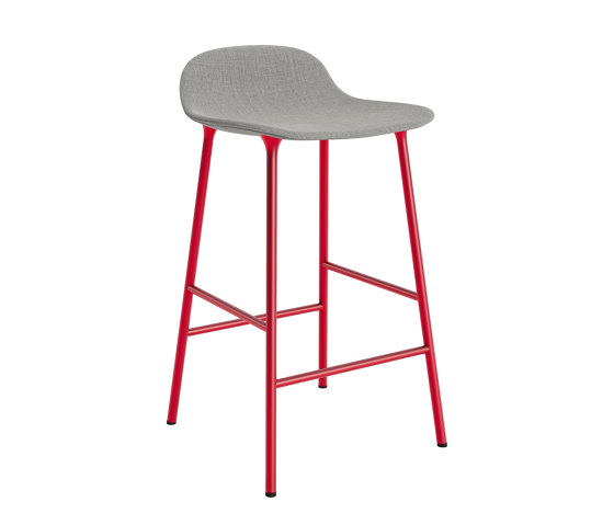 Form Barstool 65 cm Full Upholstery Remix 133 Bright Red | Sgabelli bancone | Normann Copenhagen