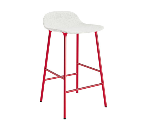 Form Barstool 65 cm Full Upholstery Hallingdal 110 Bright Red | Bar stools | Normann Copenhagen