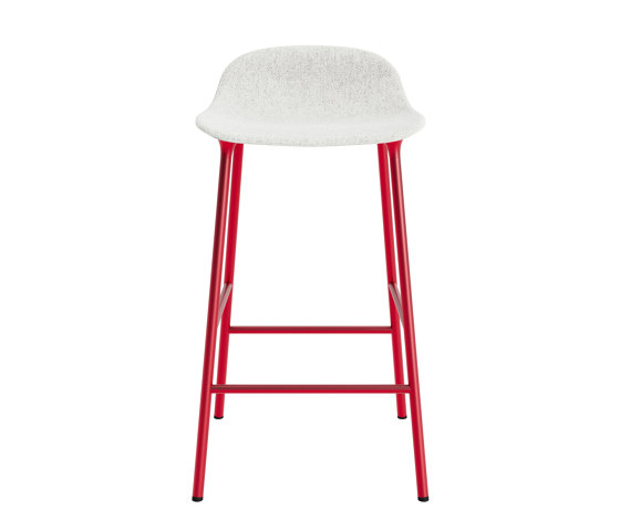 Form Barstool 65 cm Full Upholstery Hallingdal 110 Bright Red | Taburetes de bar | Normann Copenhagen