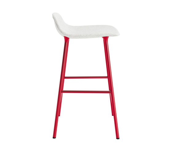 Form Barstool 65 cm Full Upholstery Hallingdal 110 Bright Red | Sgabelli bancone | Normann Copenhagen