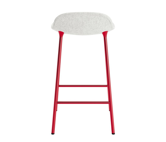Form Barstool 65 cm Full Upholstery Hallingdal 110 Bright Red | Barhocker | Normann Copenhagen