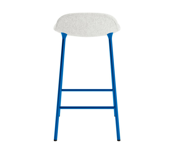 Form Barstool 65 cm Full Upholstery Hallingdal 110 Bright Blue | Taburetes de bar | Normann Copenhagen