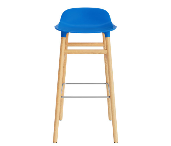 Form Barstool 75 Oak Bright Blue | Bar stools | Normann Copenhagen