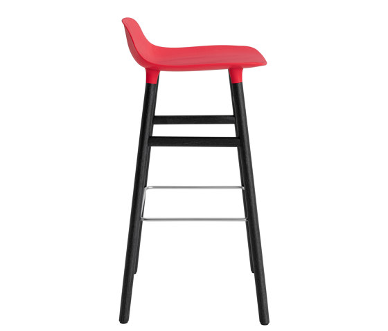 Form Barstool 75 Black Oak Bight Red | Bar stools | Normann Copenhagen