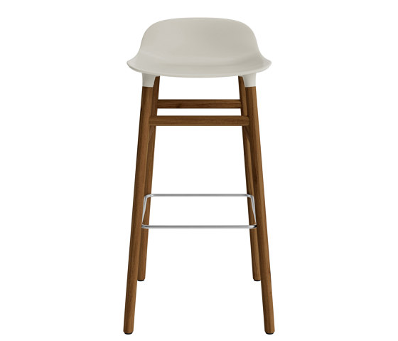 Form Barstool 75 Walnut Light Grey | Bar stools | Normann Copenhagen